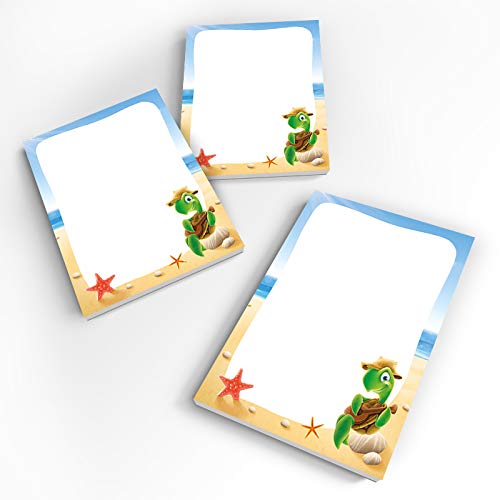 JuNa-Experten Mitgebsel 12 Mini-Notizblöcke (A7) Schildkröte Tiere/Gastgeschenk Kindergeburtstag Geburtstag für Kinder Mädchen Jungen Jungs Giveaways