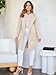 ANRABESS Women's Open Front Knit Lightweight Cardigan Casual Long Coatigan Sweater Lady Jacket Coat 2024 Fall Outerwear Beige Small