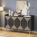 YITAHOME Modern Sideboard Buffet Cabinet with Storage, 55'' Kitchen Storage Cabinet Coffee Bar Cabinets for Dining Room, Kitchen, Hallway, Black