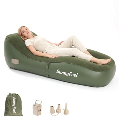 SUNNYFEEL-Inflatable-Lounge-Chair-with-Built-in-Pump SUNNYFEEL Inflatable Lounge Chair with Built-in Pump - Image 1