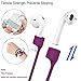 BUISAMG Magnetic Anti-lost Straps for AirPods, Soft Silicone Sport Lanyard, Neck Rope, Wireless Headsets Anti-lost Cords. 4 Pack (Wine/White/Light Purple