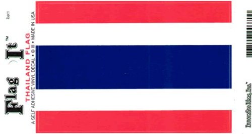 Flag It Thailand Heavy Duty Vinyl Bumper Sticker (3 x 5 Inches)