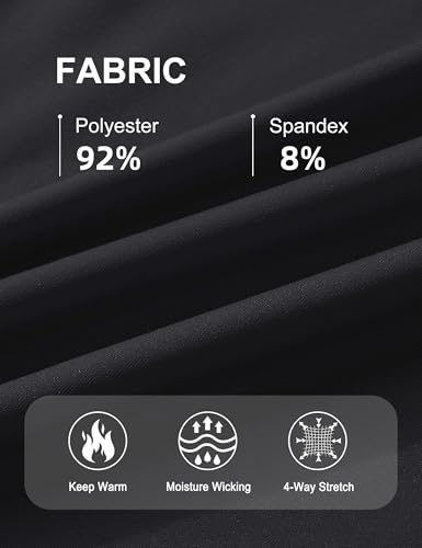 MAGCOMSEN Women's Thermal Shirts Mock Turtleneck Long Sleeve Undershirt Fleece Base Layer Top with Thumb Holes3