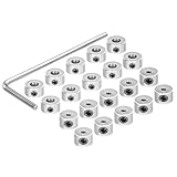 QUARKZMAN 20Pcs Fermo Carrello Di Atterraggio 1.55/4.1mm 0.06x0.24/0.16x0.35 Collare Ruota Aereo Con Chiave Per Modello Aereo RC Aeromobile Telecomandato