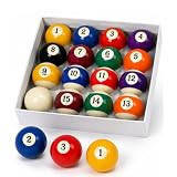 Conjunto de Bolas de Bilhar ou Sinuca Profissional, 57mm, 16 Bolas em Pedra, Coloridas com Numeração 1-15 e Bola Branca