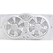 Genesis Twin Fan High Velocity Reversible AirFlow Fan, LED Indicator Lights Adjustable Thermostat & Max Cool Technology, ETL Certified, White (A1WINDOWFAN)