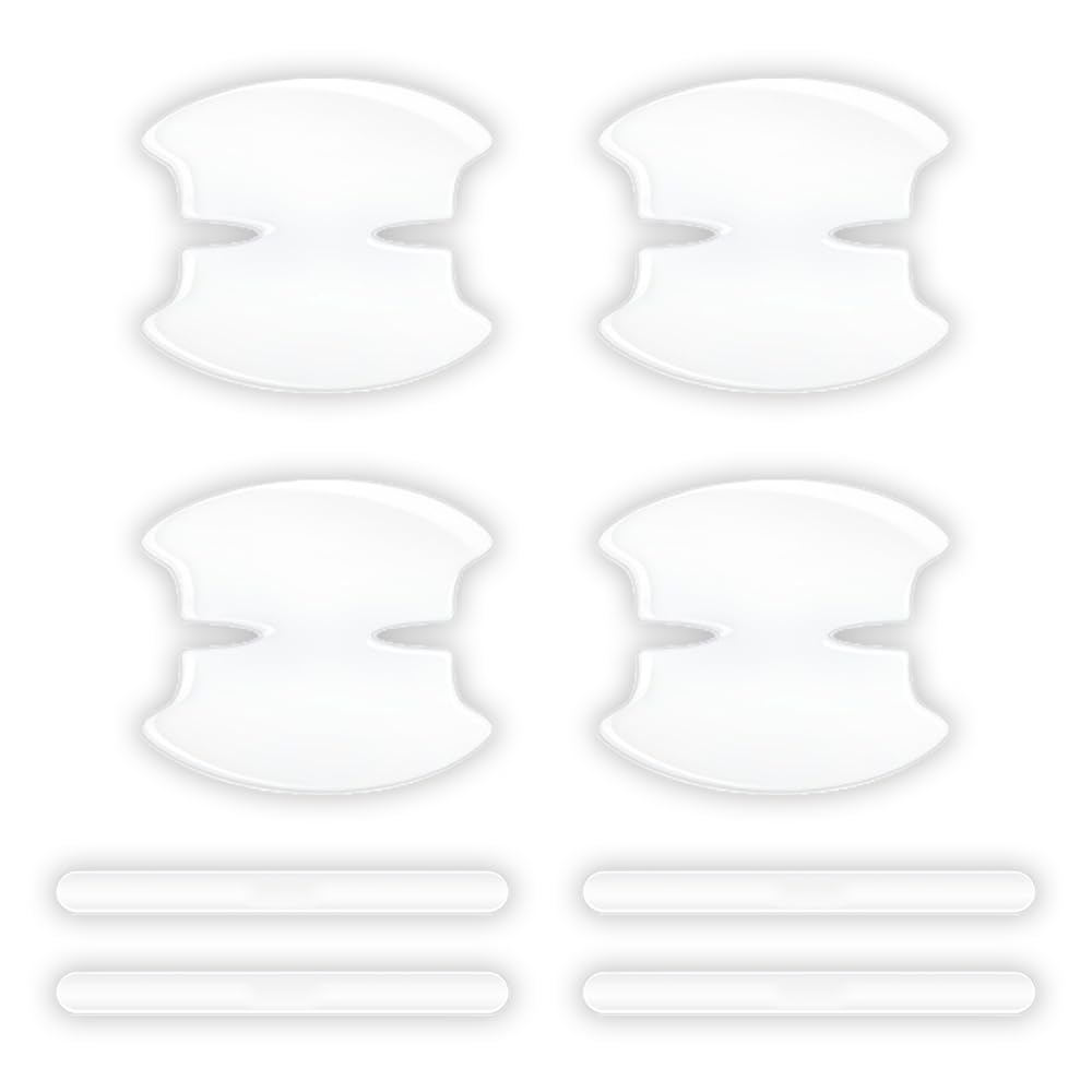 VCTYQ Car Door Handle Protectors for Kia Carens (UN RP 2006-2019), 8 Pieces Door Cup Guards and Handle Bar Scratch Covers, Paintwork Scuff Shield Exterior Accessories