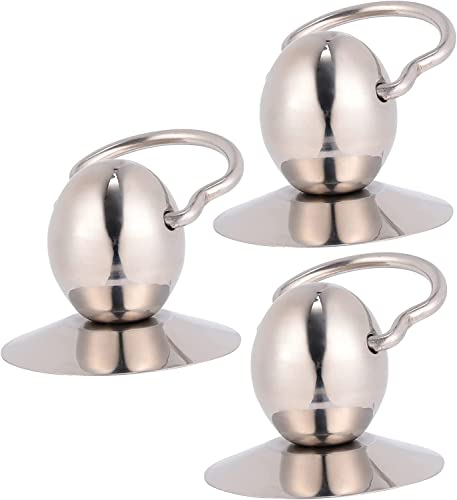 3 pomelli di ricambio per coperchi di pentole, universali, in acciaio inox