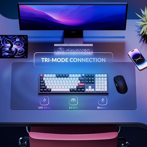 Image of Keychron Q6 HE QMK Wireless 2.4 GHz Custom Keyboard, Rapid Trigger Bluetooth 100% Full-size with Hall Effect Gateron Double-Rail Magnetic Switches PBT Keycaps Aluminum Compatible for Mac Windows Linux