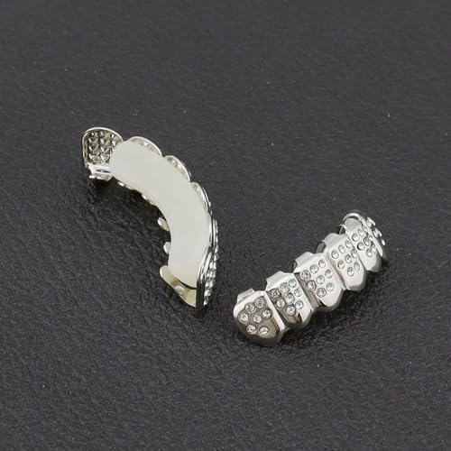 Dientes Falsos Vampiro Dorados con Cristales CZ para Hombres y Mujeres miniatura 6