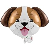 balloa Ballon gonflable XXL Happy Dog - Ballon à l'hélium - Motif animal - Ballon pour anniversaire d'enfant - Décoration de fête pour chien - Cadeau d'anniversaire pour les amoureux des chiens - 65