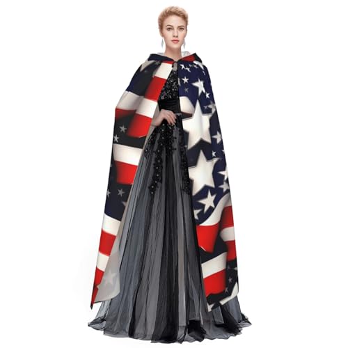 Cape à capuche médiévale drapeau américain : le costume idéal sans stress - 4