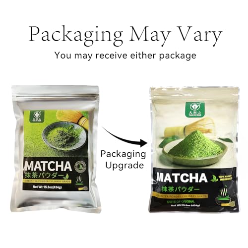 TIAN HU SHAN Matcha Green Tea Powder 15.3oz/434g, Starter Matcha Culinary For Lattes, Cooking, Baking