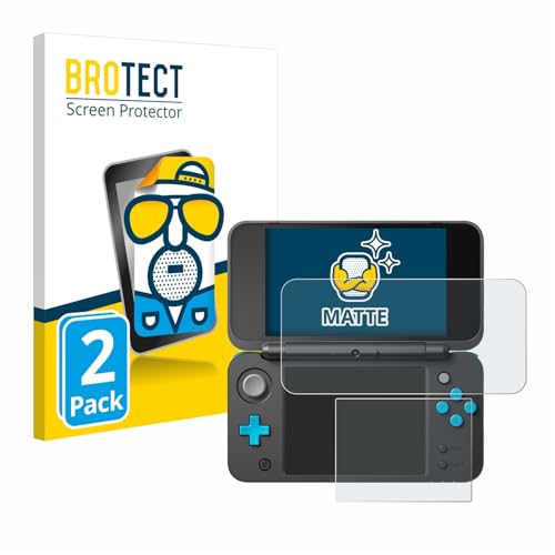 BROTECT Entspiegelungs-Schutzfolie für New Nintendo 2DS XL (2 Stück) Matte Displayschutz-Folie, Anti-Reflex, Anti-Fingerprint