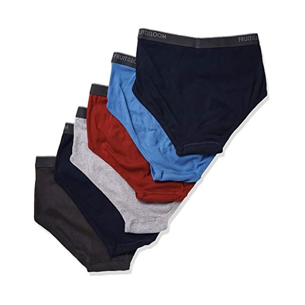 Fruit of the Loom Mens Tag-Free Cotton Briefs Underwear, 6 Pack Assorted Colors, Medium US - Image 3