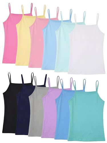 Image of SATINIOR Girls Camisoles Undershirts, Girls Dance Tank Top Sleeveless Spaghetti Strap Tank Top for Dancewear, Toddler