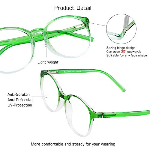 Image of VisionGlobal 6 Pairs Blue Light Blocking Glasses /Reading Glasses for Women /Men, Fashion Eyewear Frame