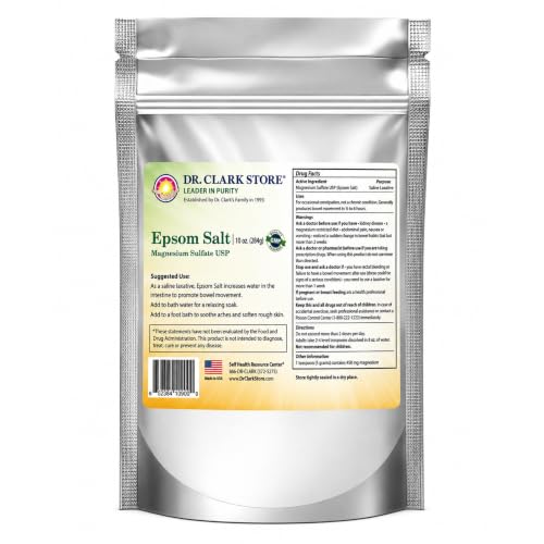 Dr Clark Store Epsom Salt, USP Food Grade Magnesium Sulfate, 10 Oz image 2