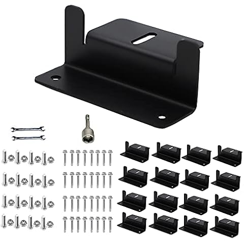 CMYYANGLIN Solar Panel Mounting Brackets Z Bracket, with Nuts and Bolts,Suitable for 50W to 150W Solar Panels on RV,Boats,Motorhome, Cabins, Sheds, Garages,Off Grid,Black,4 Units (16PCS) Cover