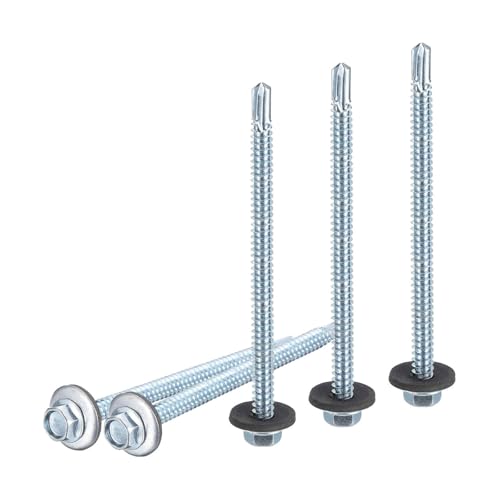 Tornillos autorroscantes hexagonal 14x4 con arandela EPDM 25 unidades miniatura 1