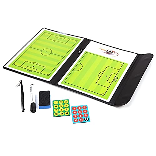 SANDSXZHQ Pizarra Táctica De Fútbol Tablero De Estrategia Portátil Tactical Tactical Profesión Entrenamiento Entrenador Tablero Magnético Placa de Comando Cover
