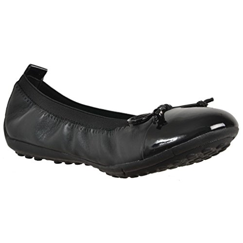 Image of Geox Cpiuma22 Ballerina Flat (Toddler /Little Kid /Big Kid),Black,39 M - 6 Yth