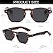 NIDOVIX Retro Round Sunglasses for Women Men 90s Fashion Simple Small Round Style Sun Glasses UV400 Protection Shades (Tortoise/Grey)