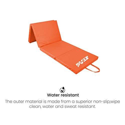 Image of STAG Multi-Purpose Foldable Fitness MAT 180 CM X 120 CM X 50 MM | Use as Tumbling mat, Gymnastics mat, Crash pad | Thick Foam | for Both Men and Women