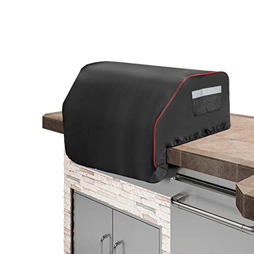 32 Inch Builtin Grill Cover for Bull 45005 Built-in Gas Grill Top Cover for Bull Lonestar 4-Burner & Bull Built-in Bill Outlaw Grills Outdoor 87048 Smoker Waterproof Cover with Handle