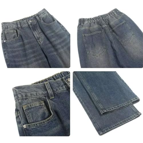 Male Classic Hip Hop Jeans Wide Leg Jeans Straight Leg Retro Loose Trousers Denim Pants2