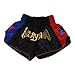Anotherboxer Unisex Muay Thai Kickboxing for MMA Shorts, Breathable Polyester Fighting Shorts with Elastic Waist, Black, Size M（Black） S