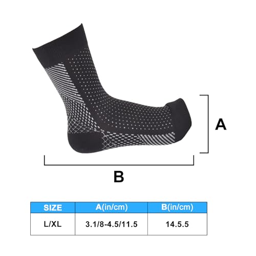 TOPZFL Supporto per Caviglia,4 Paia Calze a