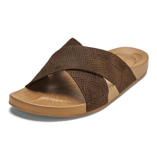 Image of OluKai Kipe'a Olu Women's Slide Sandal, Premium Leather