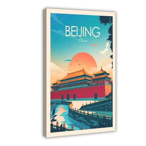 Beijing China Cité interdite toile murale tableau asiatique chambre 40x60