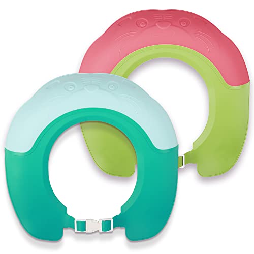 Image of for Baby Shower Cap, Silicone Adjustable Safe Shower Bathing Cap for Baby Kids Children (2pcs)