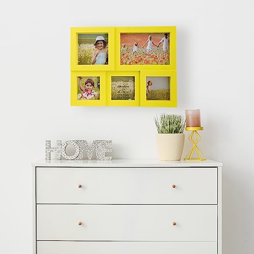 Northlight Yellow Multi-Sized Puzzled Collage Picture Frame #TOP2