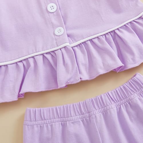 Balaflyie Baby Button Down Pajamas Set Shirt and Pants Toddler Cotton Pjs Long Sleeve Sleepwear4