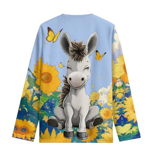 Image of Long Sleeve Shirts for Girls Winter Tops 3-16t Cartoon T Shirts for Fall Clothes