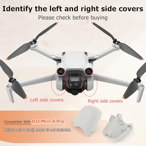 Image of 2PCS for DJI Mini 4 Pro Side Cover Replacement for DJI Mini 4 Pro Gimbal Side Caps Protective Cover Drones Accessories Parts with Tools(Left +Right)