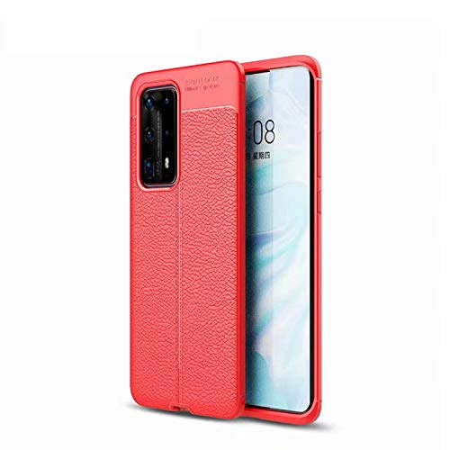 Smfu Case for Oppo Realme 5i Slim Case Bumper Cover 360 Degree Shockproof Non-Slip Case Leather TPU Silicone Soft Cover with Screen Protector for Oppo Realme 5iï¼ˆRedï¼‰