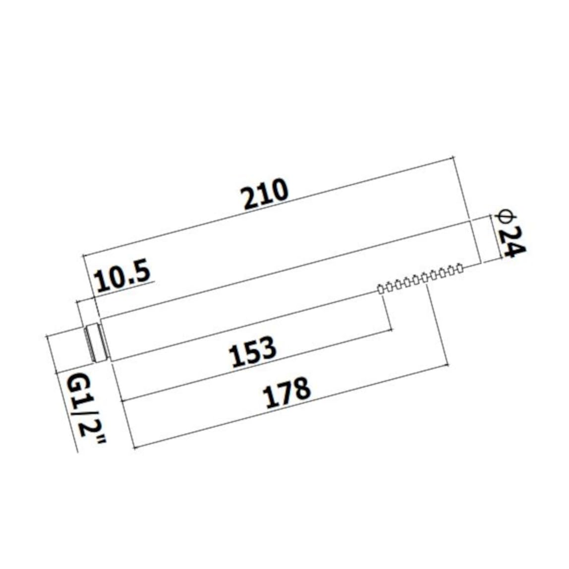 Paffoni Doccetta Tonda Master Zdoc067cr | Telefono Doccia Cilindrico Monogetto con Attacco Universale G 1/2", Ottone Cromato Lucido