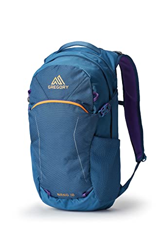 Gregory Nano 18L Unisex Day Hiking/Commuter/Active Travel Backpack, Breathable Backpanel, Hydration Port, One Size Fits All, Icon Teal