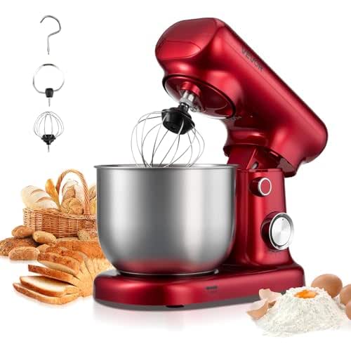 VEVOR Stand Mixer, 3 QT Electric Kitchen Mixer, 300W Dough-Mixer,