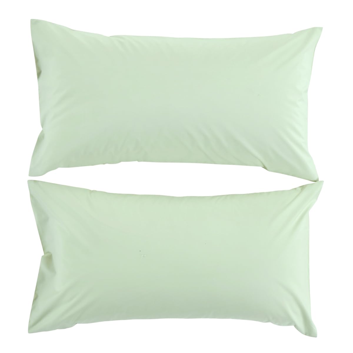 Christy Unisex Green Pure Cotton Percale King Pillowcase Pair In
