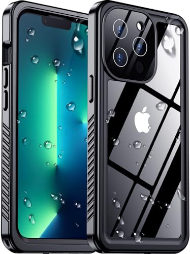 Temdan Compatible with iPhone 13 Pro Max Case Waterproof, Built-in Screen & Camera Protector IP68...