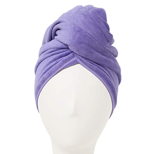 Diva Darling, Easy To Use & Super Absorbent Microfiber Hair Towel, Purple