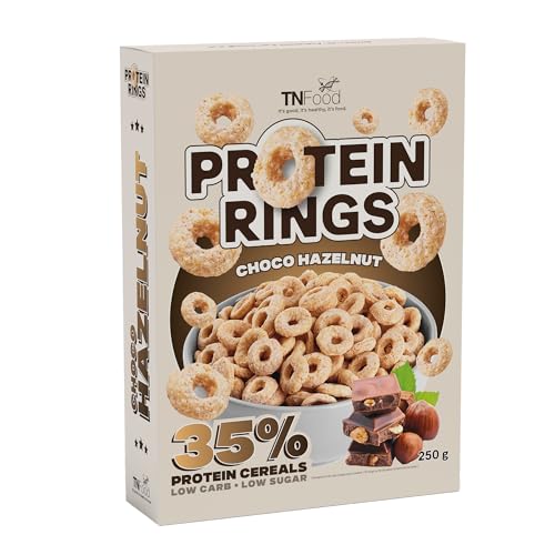 Tsunami Nutrition Protein Rings, Cereali Proteici Vegani, 210g, 35% Proteine, Senza Glutine, Senza Lattosio, Low Carb, 8 Gusti, Alto Contenuto di Fibre (210g, Chocolate & Hazelnut)