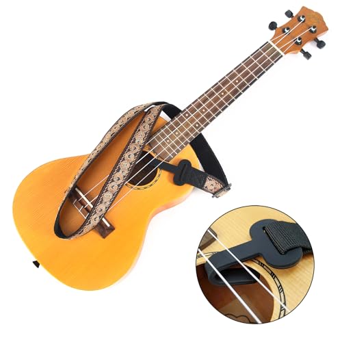 Image of CLOUDMUSIC Ukulele Strap Clip On No Drill J Hook For Soprano Concert Tenor Baritone(SH95)