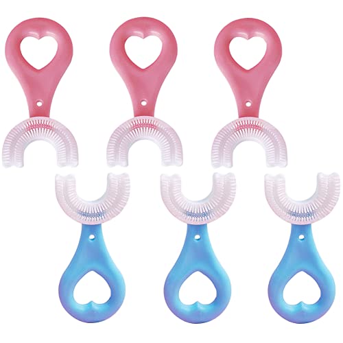 newrichbee Kids Toothbrush,U Shaped Toothbrush for Kids to Brush Teeth Easily for Ages 2-6