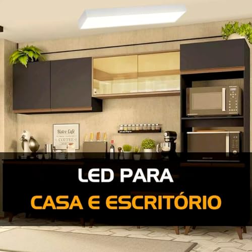 Painel Plafon 36w Sobrepor Retangular Luz Fria 6500k 60x30cm Bivolt luminaria de teto